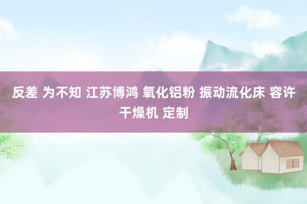 反差 为不知 江苏博鸿 氧化铝粉 振动流化床 容许干燥机 定制