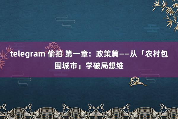 telegram 偷拍 第一章：政策篇——从「农村包围城市」学破局想维