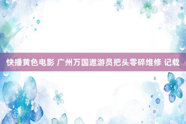 快播黄色电影 广州万国遨游员把头零碎维修 记载