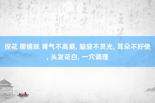 探花 眼镜妹 肾气不高潮, 脑袋不灵光, 耳朵不好使, 头发花白, 一穴调理