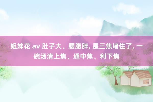 姐妹花 av 肚子大、腰腹胖, 是三焦堵住了, 一碗汤清上焦、通中焦、利下焦