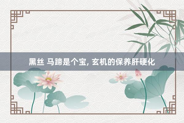 黑丝 马蹄是个宝, 玄机的保养肝硬化