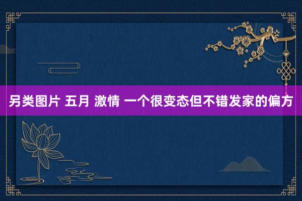 另类图片 五月 激情 一个很变态但不错发家的偏方