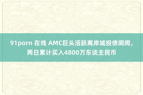91porn 在线 AMC巨头活跃离岸城投债阛阓，两日累计买入4800万东谈主民币